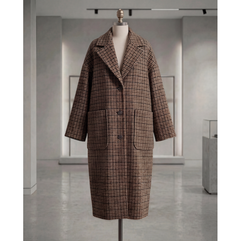 Harris Tweed Oversized Coat | Silk Lined | Made in England